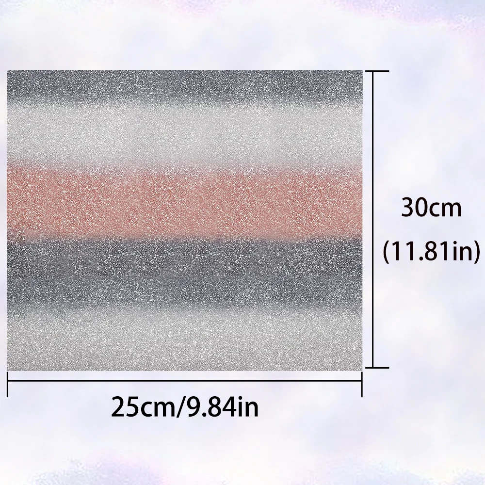 غشاء قطع من الفينيل لتصميم النقل الحراري ، غشاء ذاتي الصنع ، سهل القطع ، فلاش ، مسحوق سكاليون متدرج ، 4 ألوان