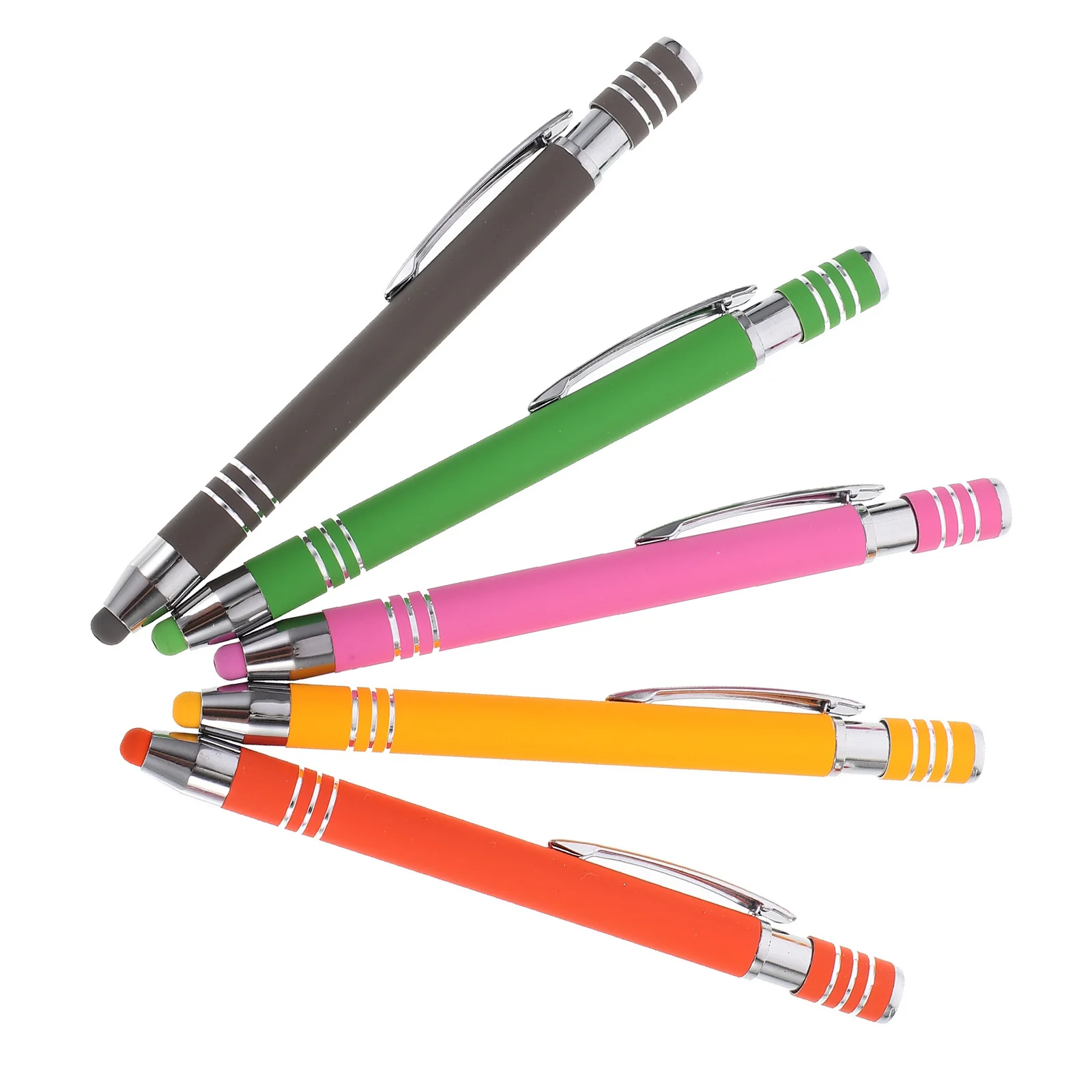 5Pcs Metal Ballpoint Pen Creative Stylus Capacitive Touch Screen Multi-Function Handwriting Stylus Pen Screen Pens