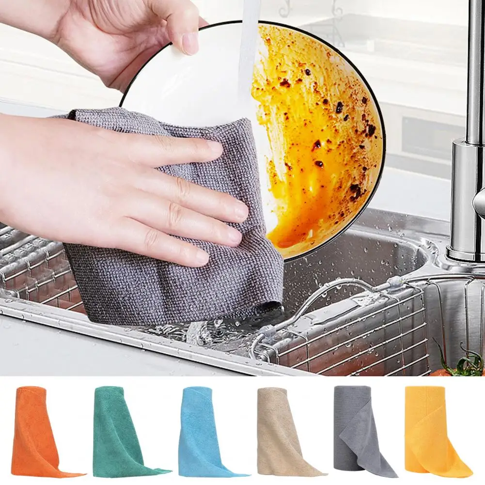 Reusable Microfiber Towels Microfiber Cloth Roll for Kitchen House Car Reusable Tear-off Washable Dust Rags Absorbent for Easy