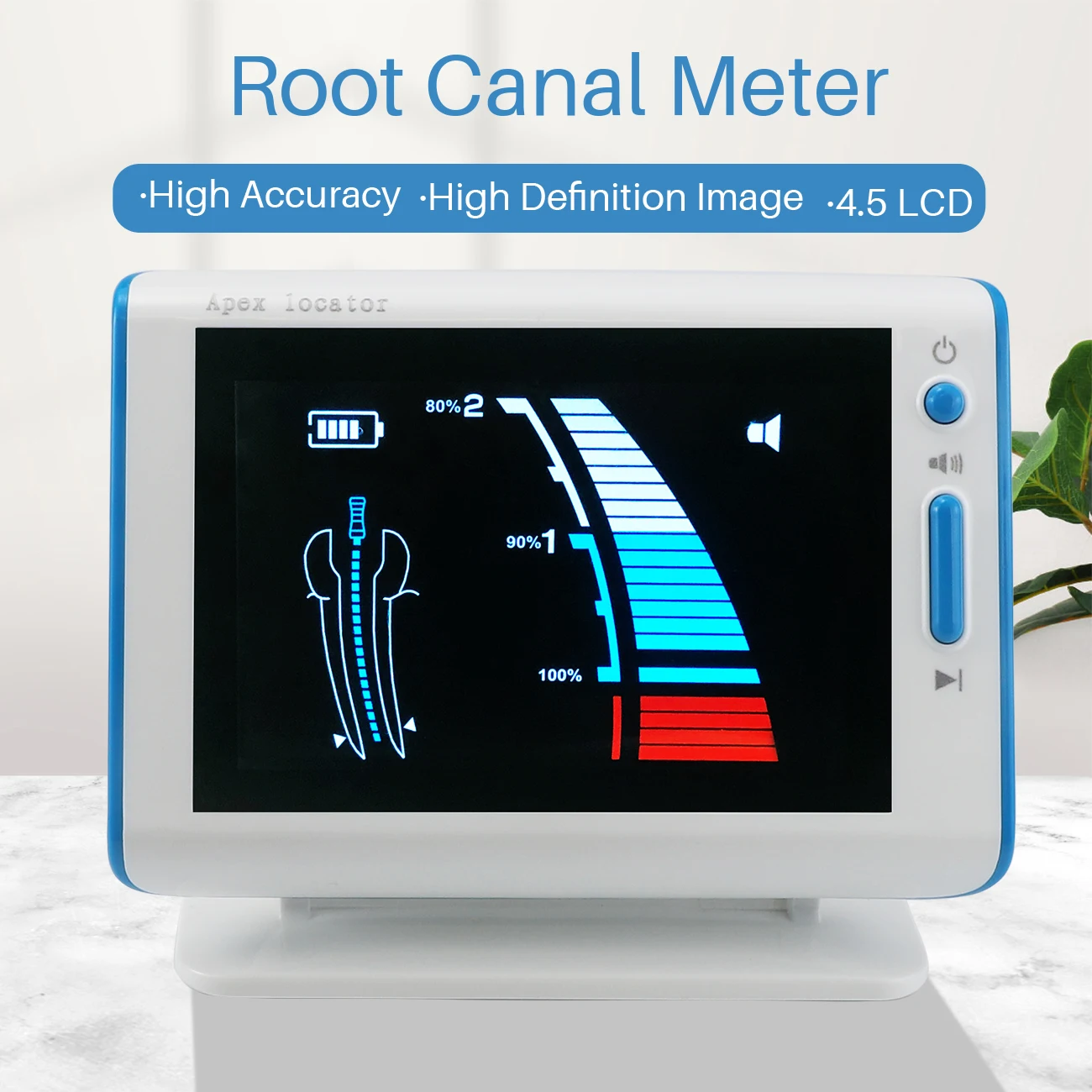 

Dental Apex Locator Endodontic Apical Locator Endo Dentistry Equipment LCD Screen Dentist Root Canal Length Measuring Instrument