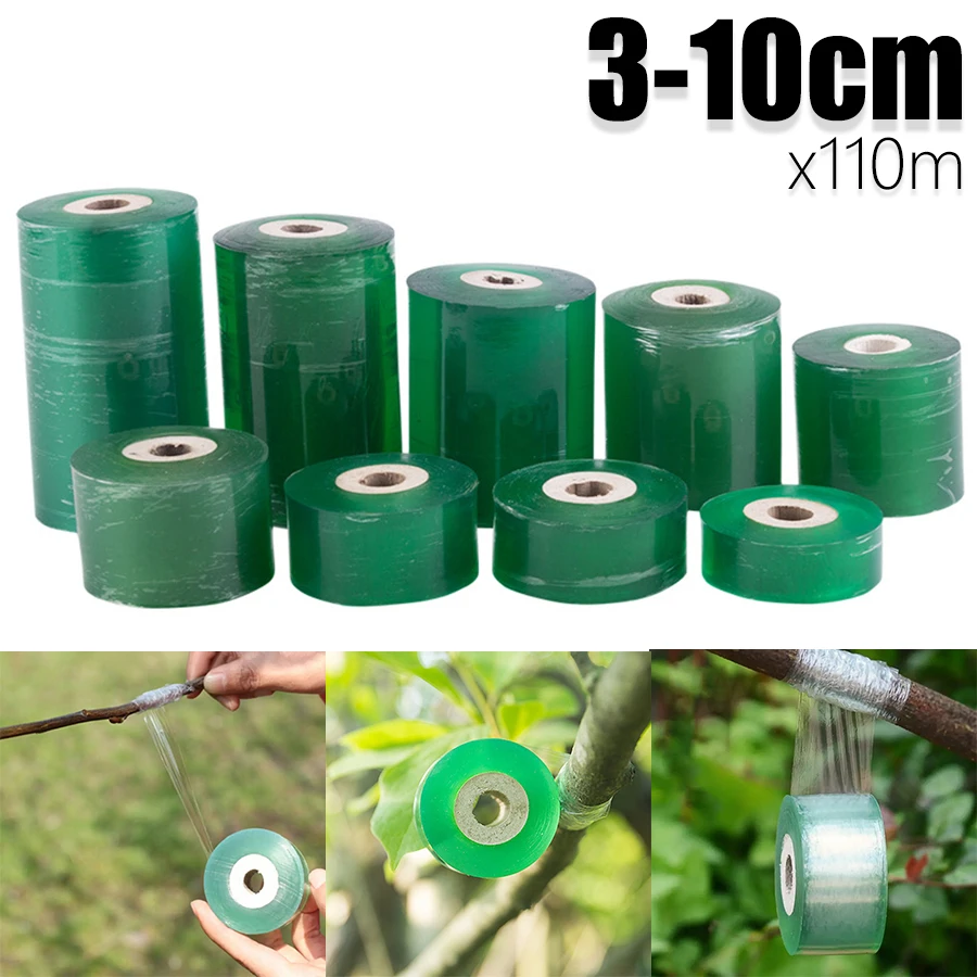 3-10cm PE Flexible Grafting Tape Film Self-adhesive Garden Tree Roll Tape to Graft Trees Plants Graft Stretchable 3/4cm Width