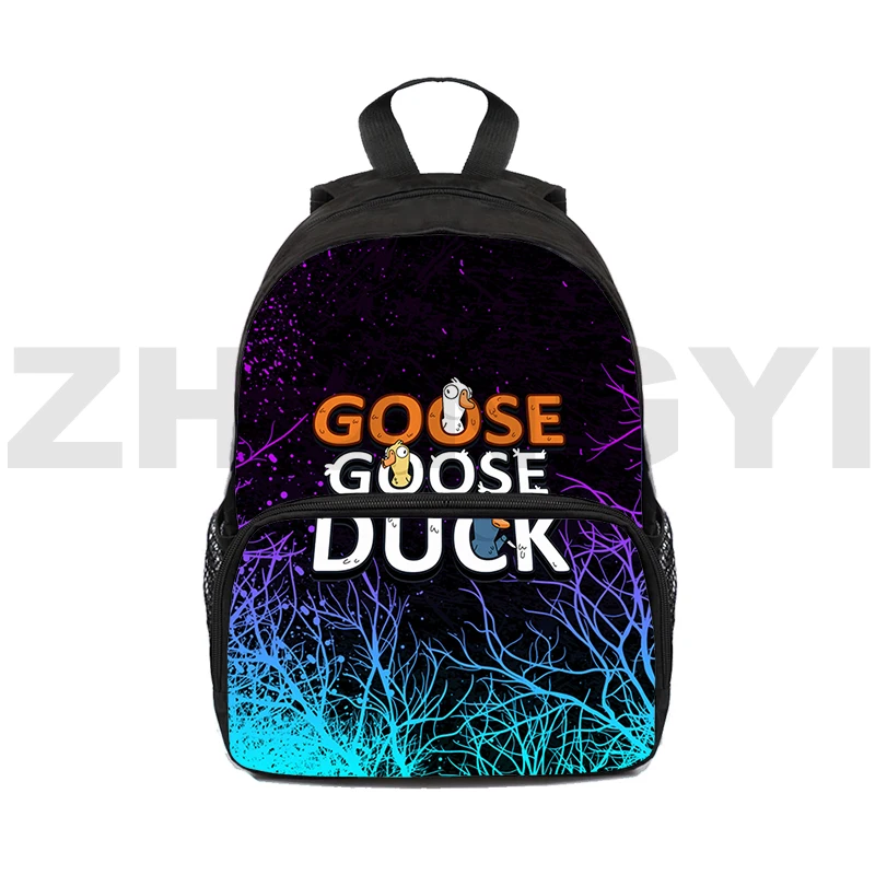 

Korean Version College Style Goose Goose Duck 3D Backpacks Vintage Laptop Backpack Study Boy Schoolbags 16 Inch Crossbody Bag