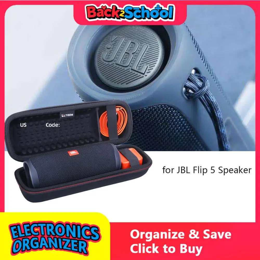 

LTGEM Waterproof EVA Hard Storage Box for JBL Flip 5 Speaker Case Portable Travel Carrying Bag