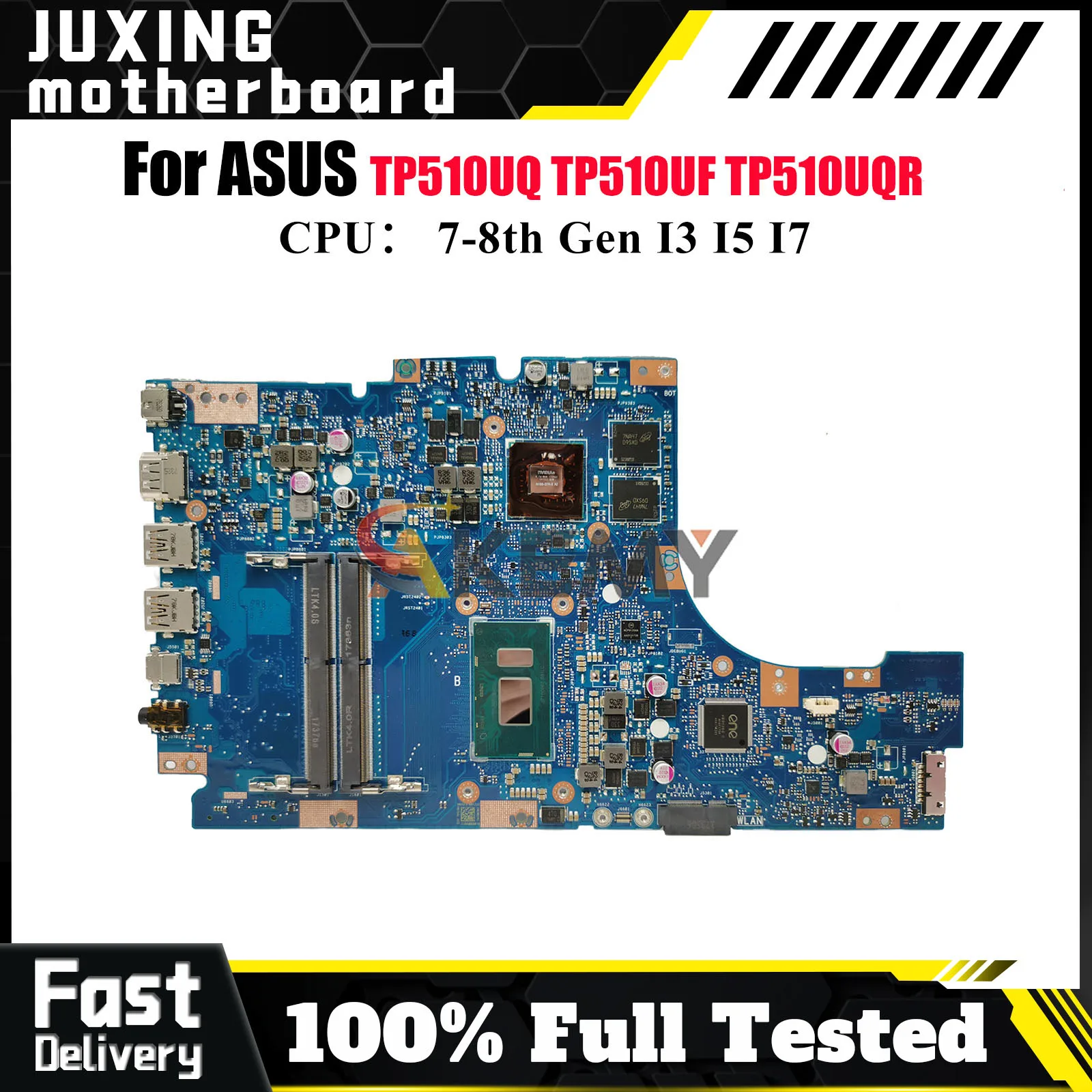 

TP510UQ Laptop Motherboard For ASUS VivoBook Flip TP510UQ TP510U TP510UF TP510UQR Mainboard With I3 I5 I7 CPU 100% tests OK stk