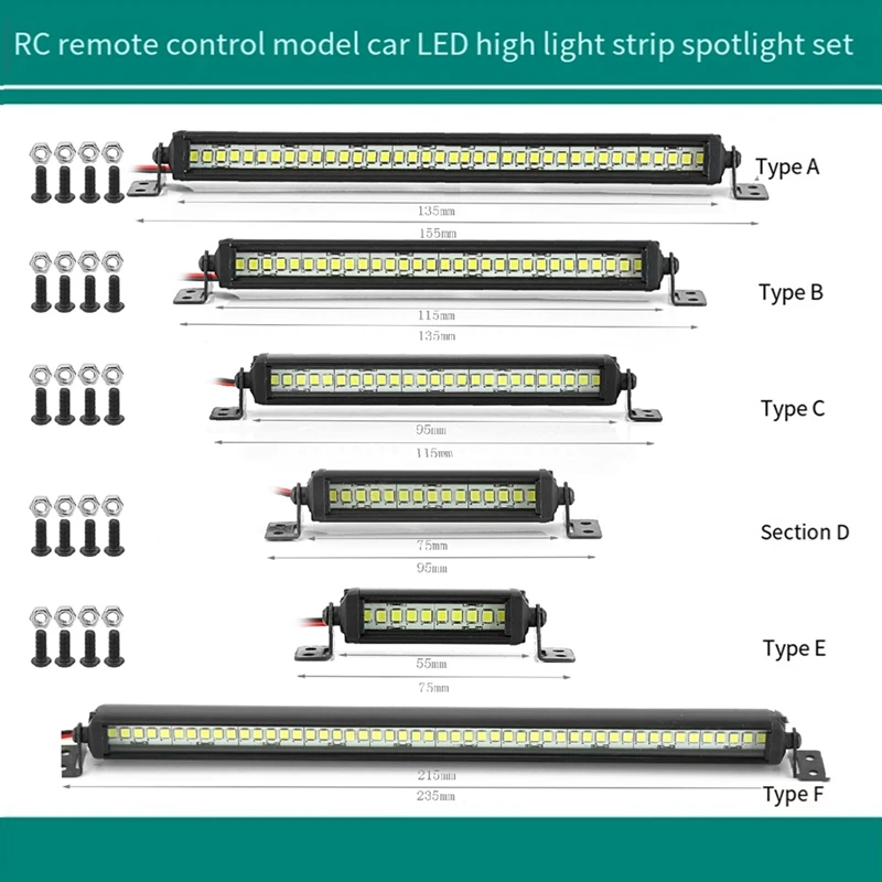 Bright Light Bar 75 มม.สําหรับ 1/10 RC Crawler รถ Axial SCX10 90046 TRX-4 TAMIYA CC01 D90 Redcat อะไหล่