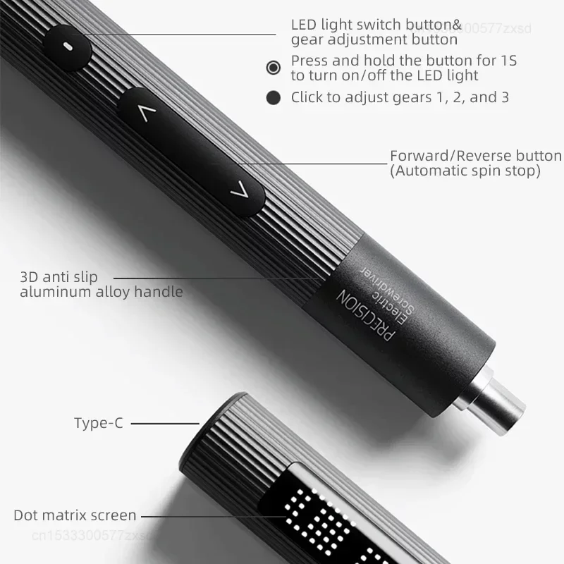 Xiaomi Precision Electric Screwdriver Rechargeable Cordless Mini Screwdriver Set LED Display Magnetic Case Multifunctional Tool