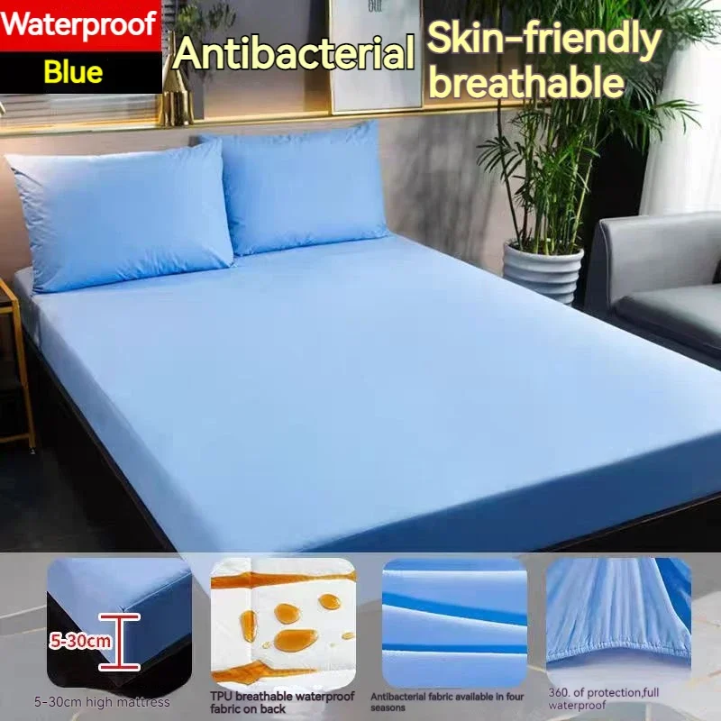 Waterproof Bed Sheet Cover,Anti-Bacteria Mattress Protector, Bedbug Mattress Covers for Baby and Elder, Dirt Resistant Bed Sheet