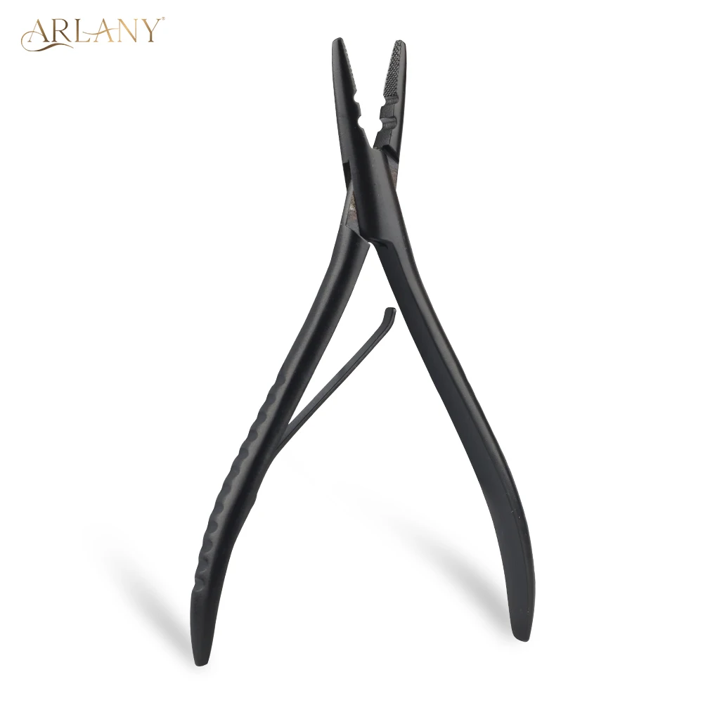 

ARLANY Hair Extension Pliers for Micro Beads Rings Stainless Steel Microlink Pliers with 2 Holes Hair Extension Beading Tool