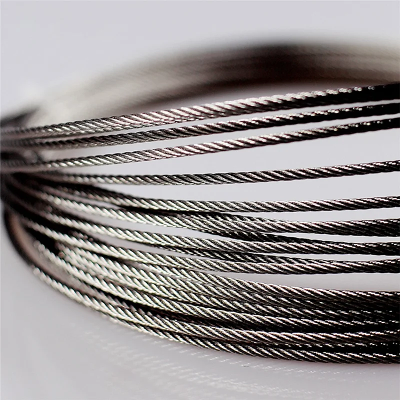 1.5Mm Diameter 7X7 Structure Of 304 Stainless Steel Wire Rope Alambra Cable Softer Fishing Lifting Electric Load-Bearing Rope