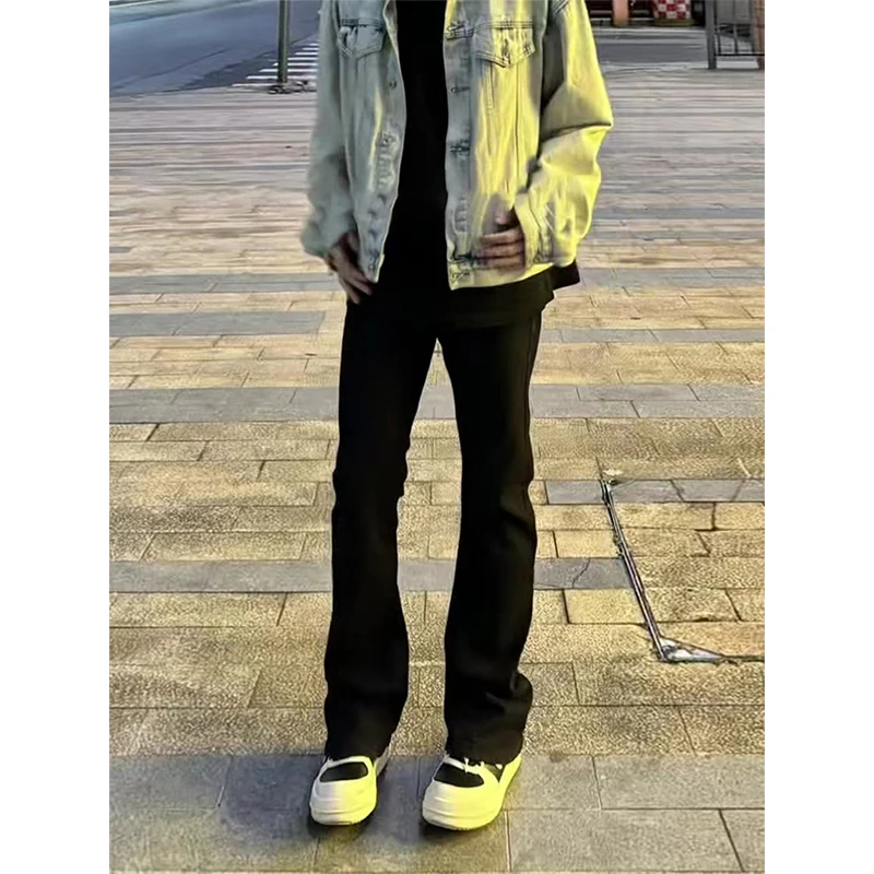 

Bla Slim Fit Straight Leg Jeans Men's Summer Thin American Retro Casual Pants Youth Trendy Long Trousers Jeans