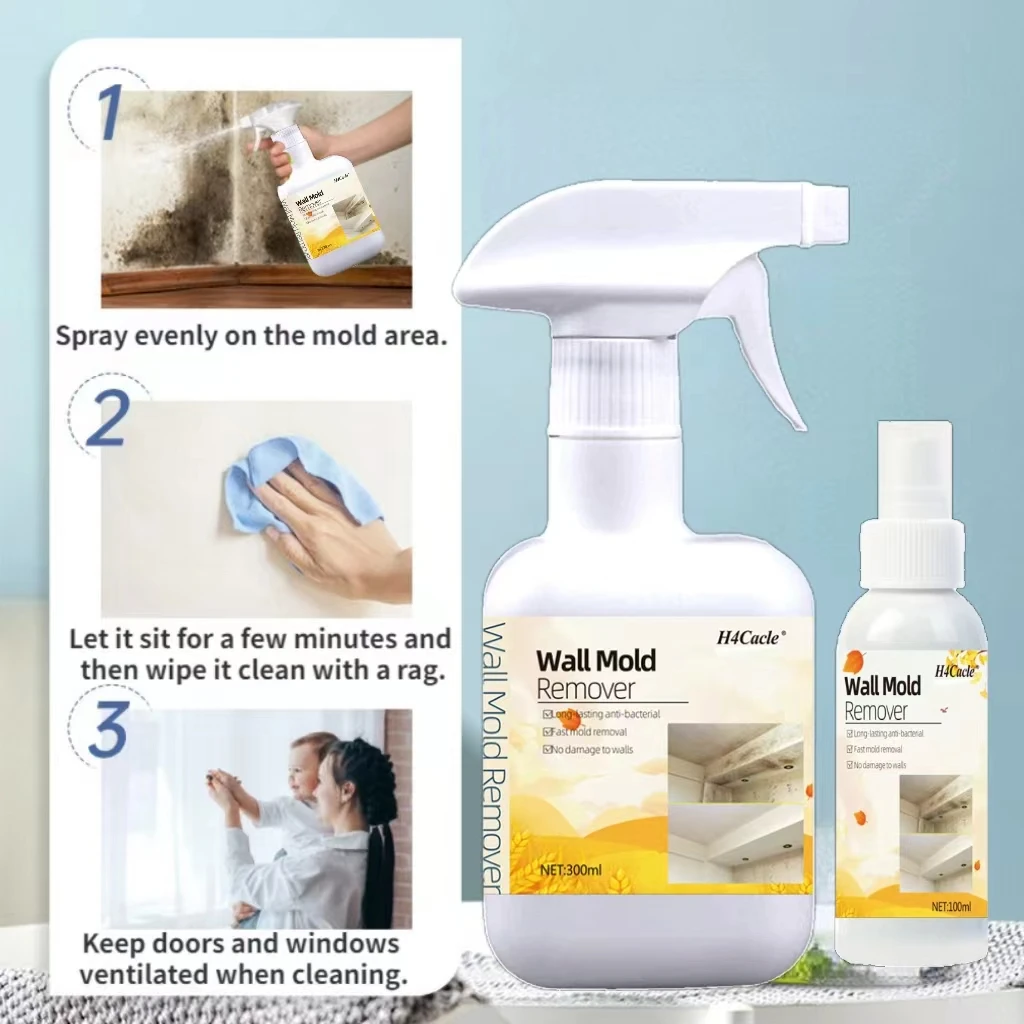 Wall Mold Remover Mildew Cleaning Spray Wall Toilet Washbasin Wardrobe Washing Machine Rubber Ring Decontamination and Mold Remo