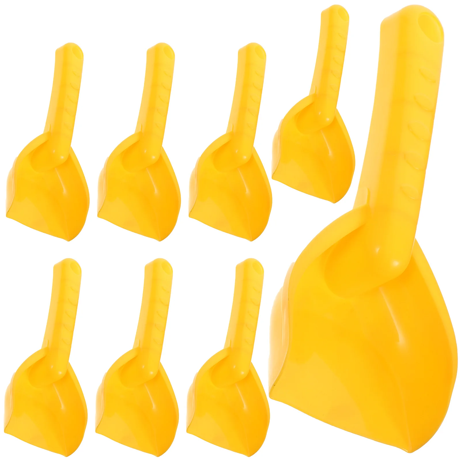 Jouets de plage, pelles à sable pour le plaisir en plein air, ensemble de jeu léger pour enfants, petites cuillères en plastique, râteaux, jouets jaunes, 20 pièces