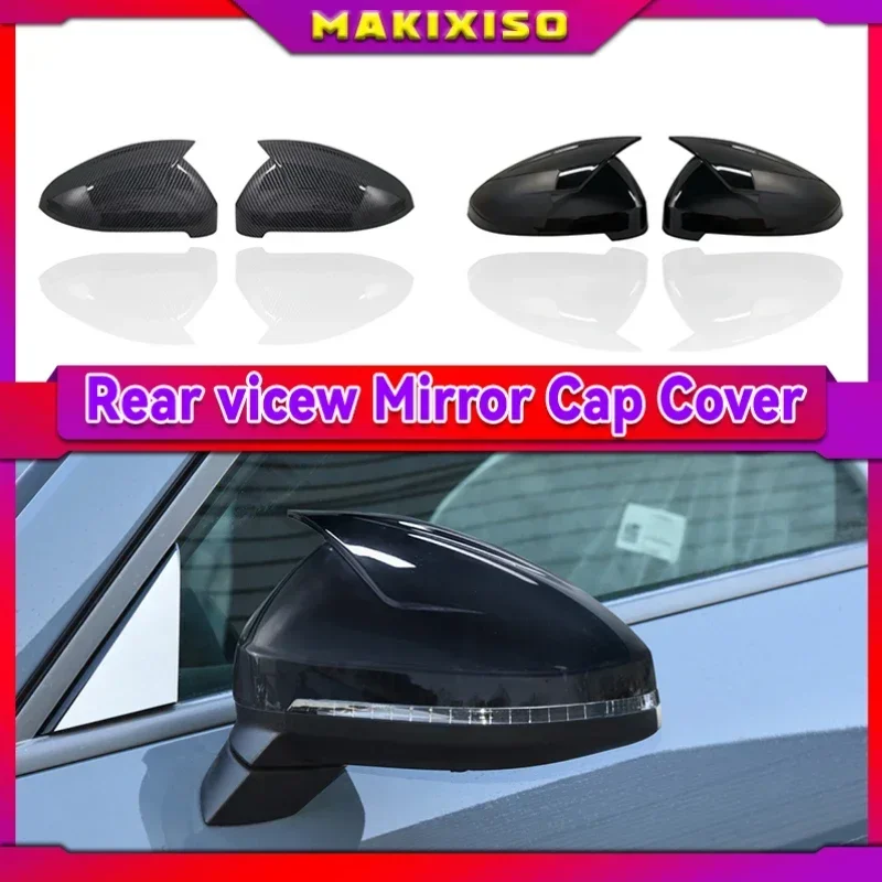Car Rearview Mirror Caps For Audi A4 S4 B9 A5 S5 Avant Allroad Quattro 2017-2020 Replace Side Mirror Covers Carbon Fiber Color