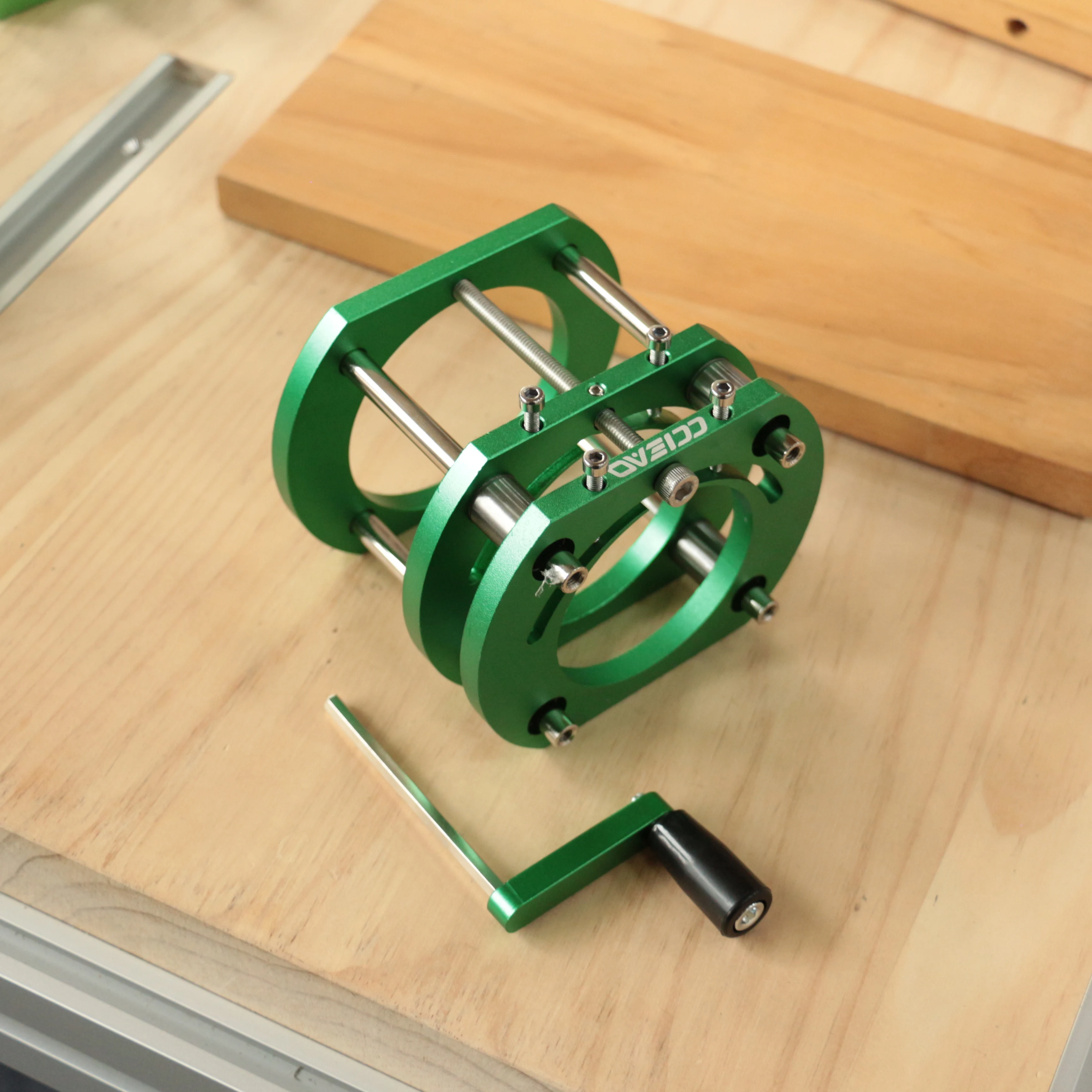 65mm Router Lift System with 4-Jaw Clamps & Stainless Steel Rods | Complete Heavy-Duty Lifting Kit for Precision Routing