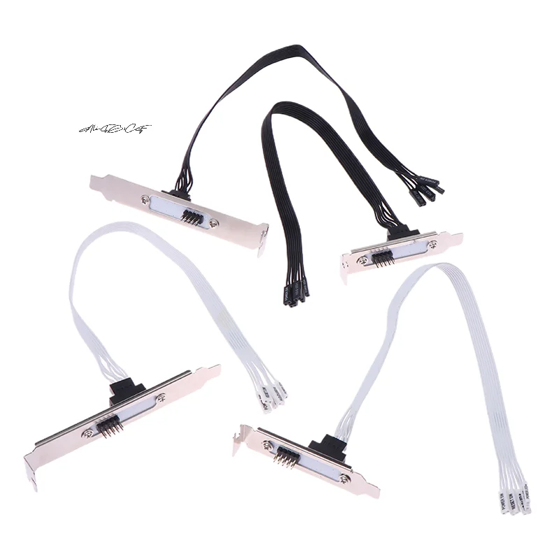 Deflector de chasis de altura/media con botón de interruptor de alimentación externo Cable de extensión de botón de reinicio para cajas de computadora