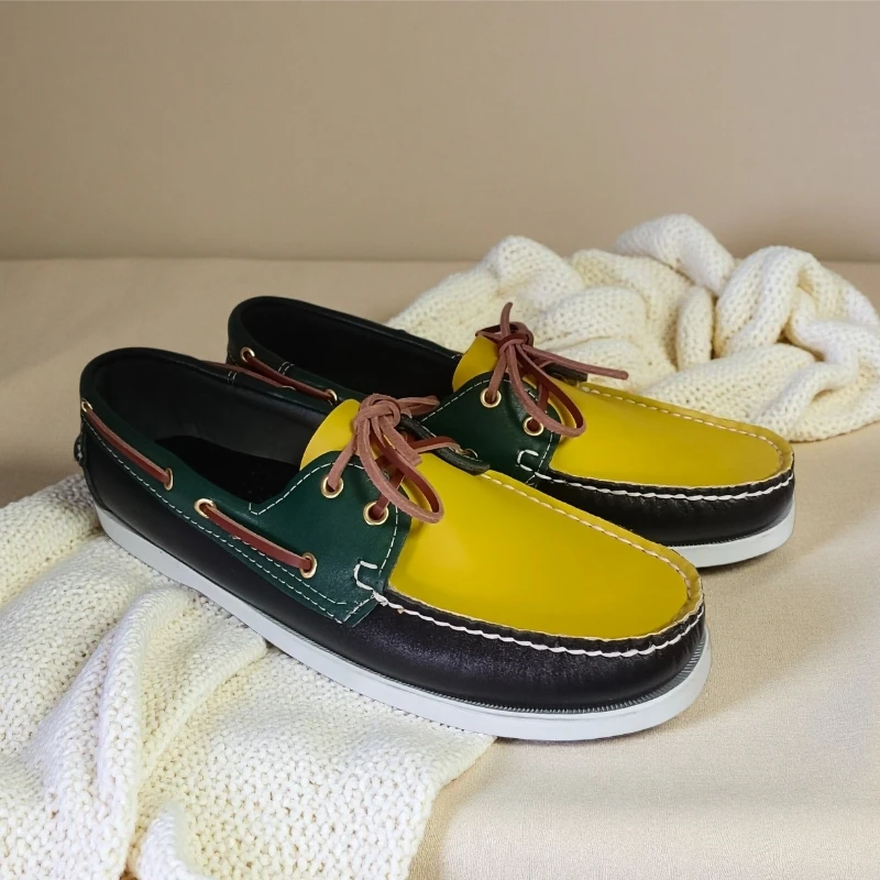 

Классические мужские лоферы из натуральной кожи, повседневная обувь ручной работы, люксовые мокасины