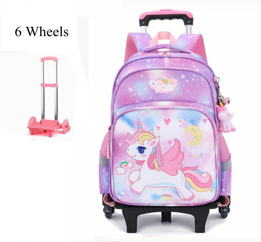 School Trolley Bag for girls  kids School Rolling backpack School Wheeled backpack Bag School bags with wheels Trolley Satchel