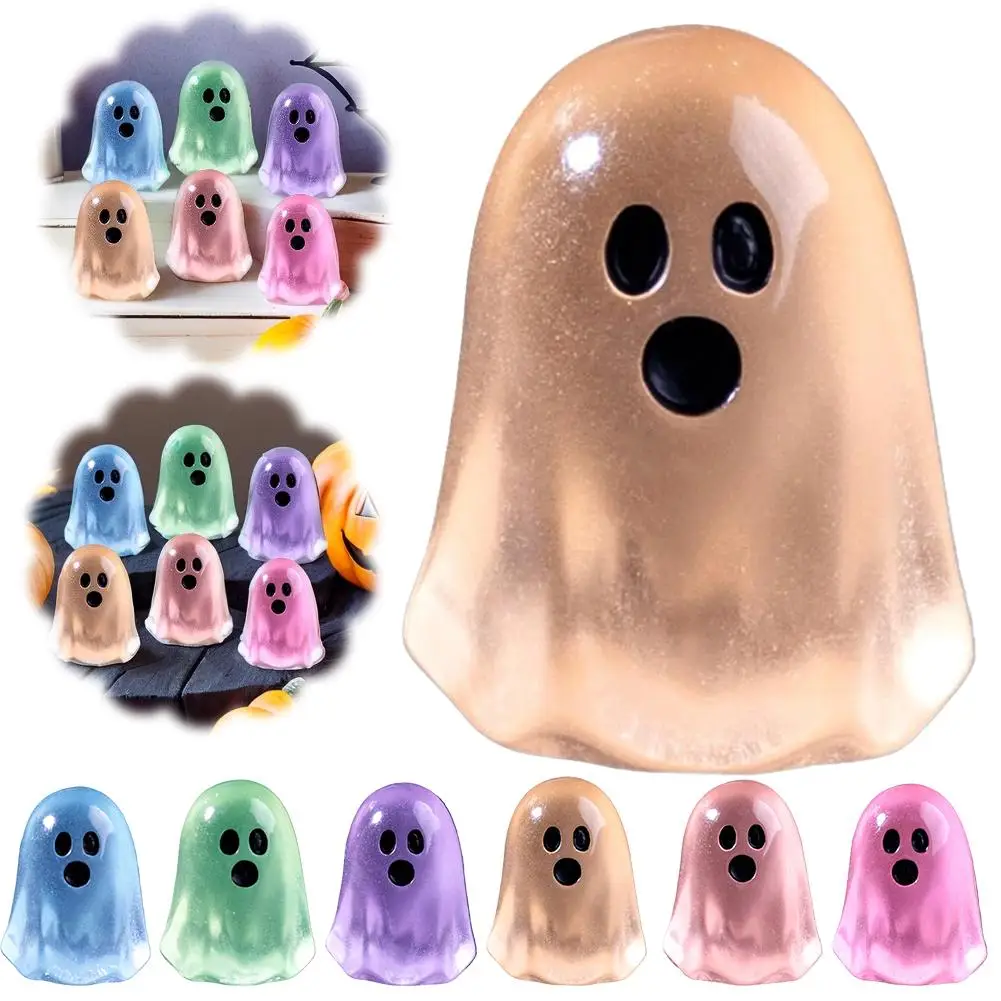 Figure di fantasmi luminosi che si illuminano di notte Action Figure Mini micro miniature di paesaggi Regali di decorazione di Halloween ﻿