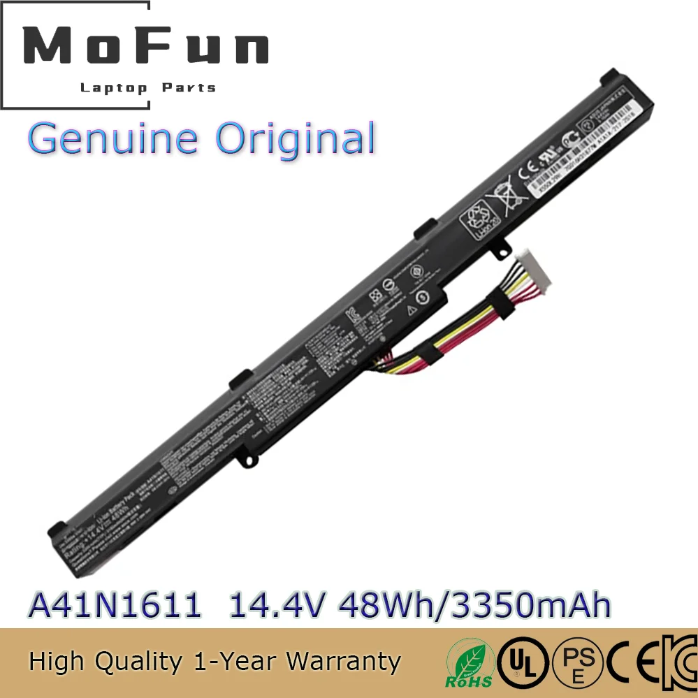 

48 Втч A41N1611 Аккумулятор для ноутбука ASUS ROG GL553 GL553VD GL553VE GL553VW A41LK5H FX53VD-MH71 FX753VD GL753VD GL742VW