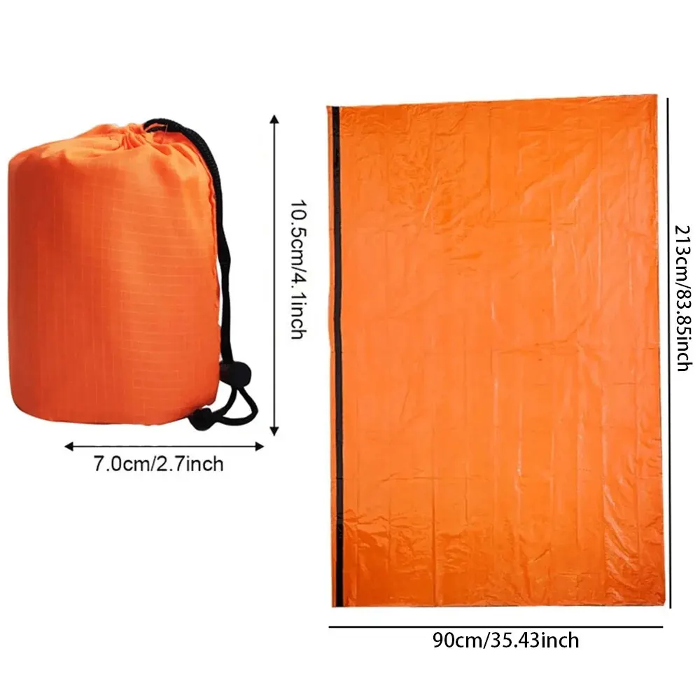 Emergency Sleeping Bag Ultra Waterproof Mylar Thermal Blankets Lightweight Survival Sleeping Bag Keep Warm for Camping Hiking