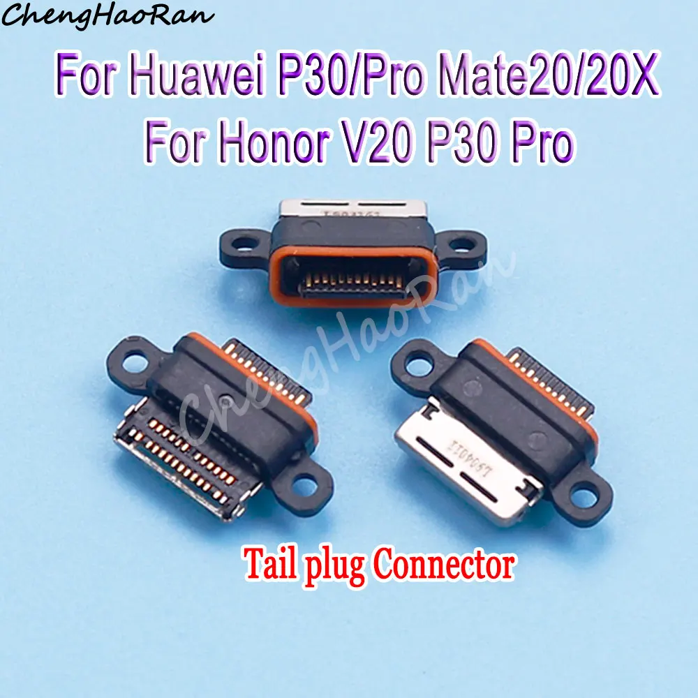 2 Pcs For Huawei P30/Pro Mate 20/20X Tail Plug For Honor V20 Tail Plug Phone Fast Charging Interface Type-C Port Plug Connector