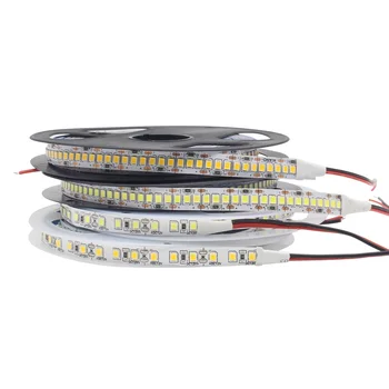 Mjjc 5M 12V แถบไฟ LED SMD 2835เทป LED 120LED/M 240LED/m น้ำแข็งสีฟ้าอบอุ่นสีขาวเย็นยืดหยุ่นริบบิ้นการตกแต่งบ้านไฟ