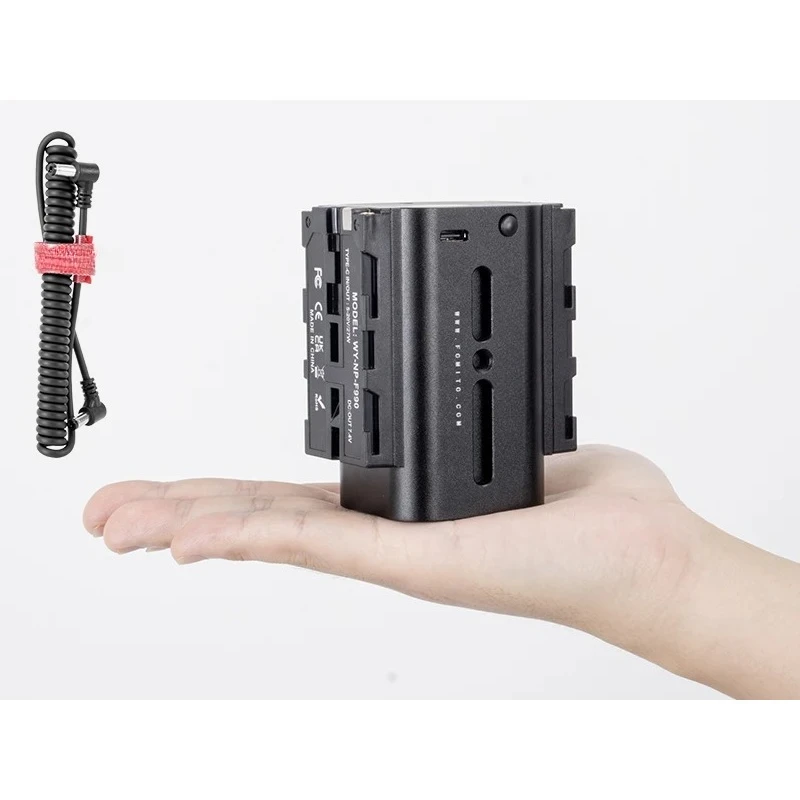 Two NP-F Interface Outputs  FOM  ITO NP-F990 Battery 66.6WH 9000mAh Supports Type-C DC