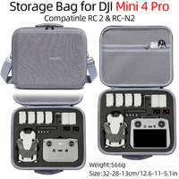 Storage Bag Carrying Case for DJI Mini 4 Pro Drone Compatible with RC 2 RC N2 Controller Waterproof Shock Resistant Storage Box