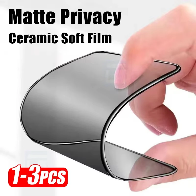 

1-3PCS Matte Privacy Ceramic Screen Protectors For Samsung S25 Ultra S24 S23 S22 Plus S21 FE A55 5G A54 A53 A35 A34 A33 A16 A15
