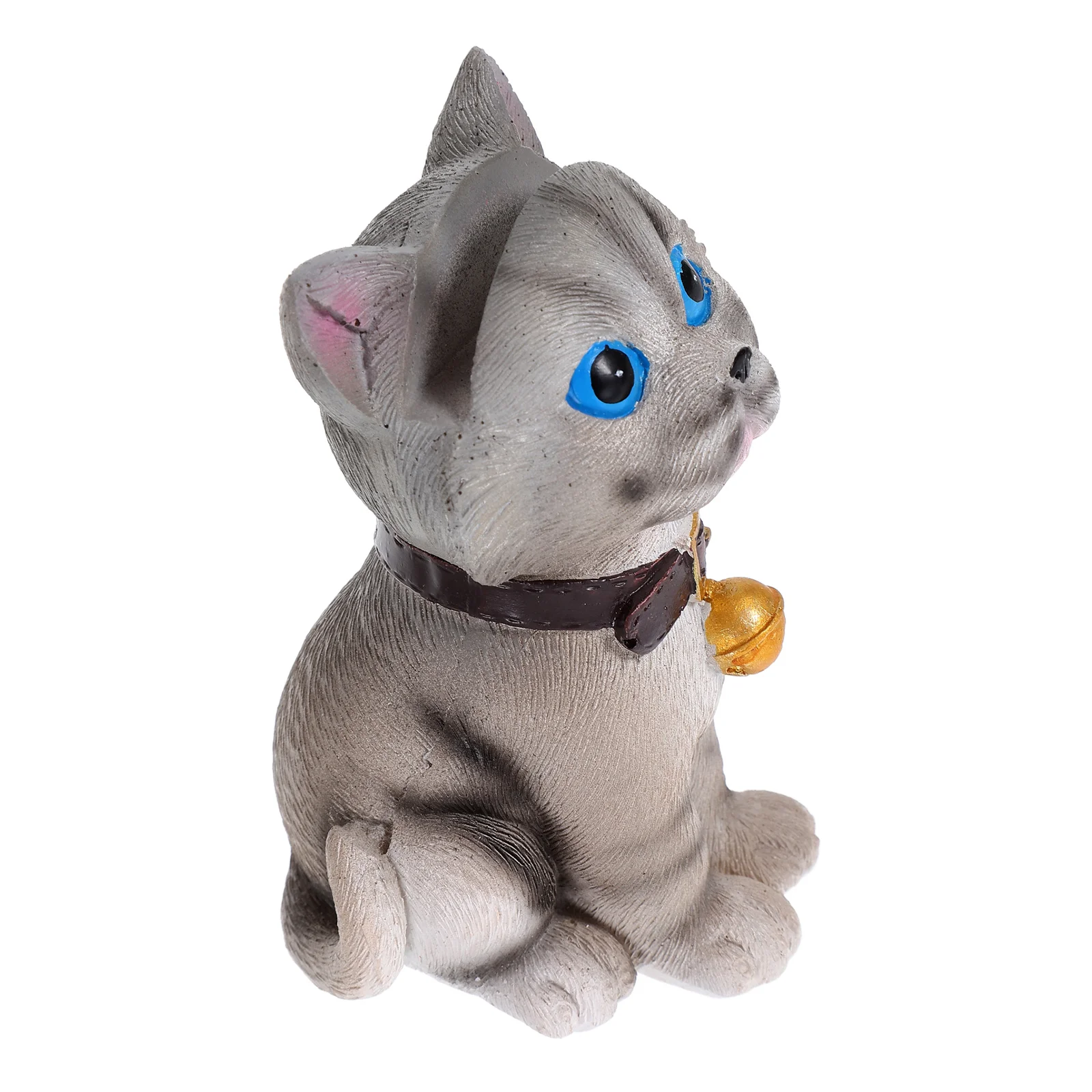 

Gray Cat Eyeglasses Holder Cartoon Style Desktop Animal Glasses Stand Resin Material Lined Stand Nightstand Decor Craft