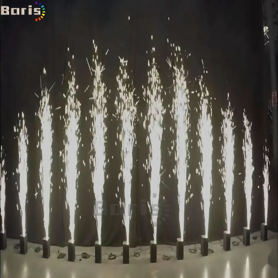 6PCS 750W Cold Sparks Machine Case Sparkler Wedding Fireworks DJ Remote DMX Controller Home Party Cold Sparkular Machine