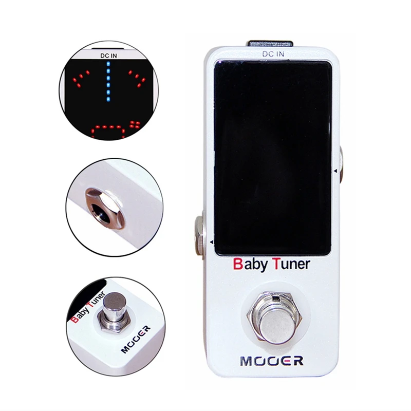 

Mooer MTU1 Baby Tuner Guitar Pedal High Precision Guitar Bass Tuner for Electric instruments Electro-Acoustic Instruments