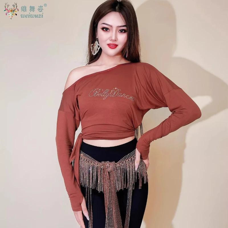 Belly Dance Short Sleeved Top Comfortable and Soft Modal Practice Clothing Oriental Dancing Training Costume Women Temperament