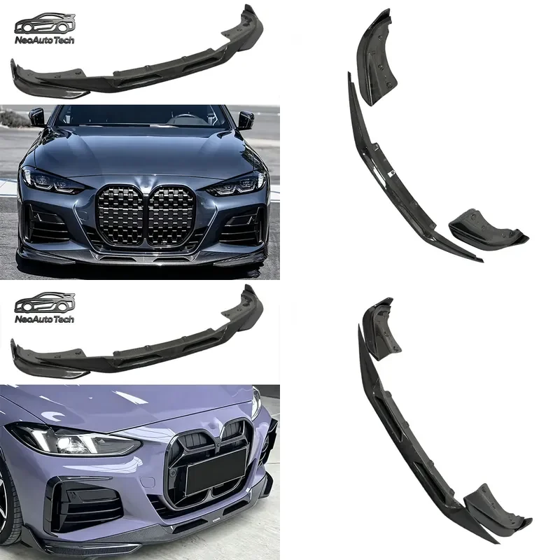 High Quality New SQ Style Carbon Fiber Front Bumper Lip for 4 Series G22 2020-2025 Screw Modification Upgrade