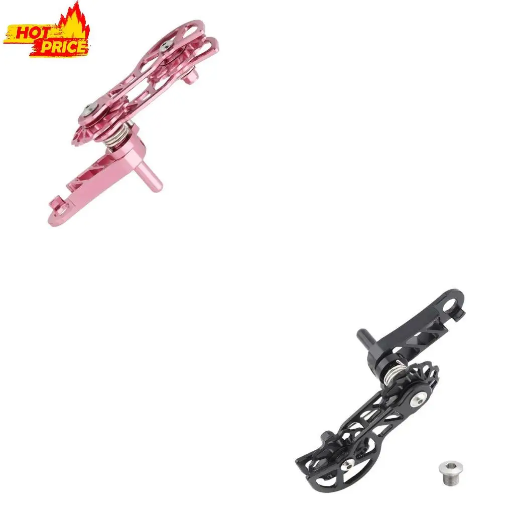 

Mountain Bike Chain Tensioner Aluminum Alloys Double Spring Chain Guide
