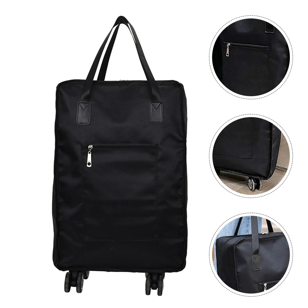 

Travel Bag Storage Flight Bags Lightweight Cabin Suitcase Oxford Cloth Large Miss Folding Foldable Rolling