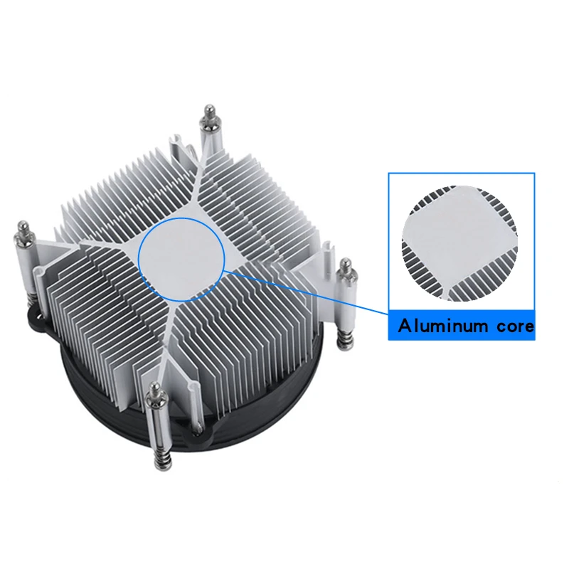 CPU Cooler Compatible with LGA2011 2066 E5 X99 Processor Copper Core/Aluminum Core 4 Pin PWM Fan Air-cooled Horizontal Heat Sink