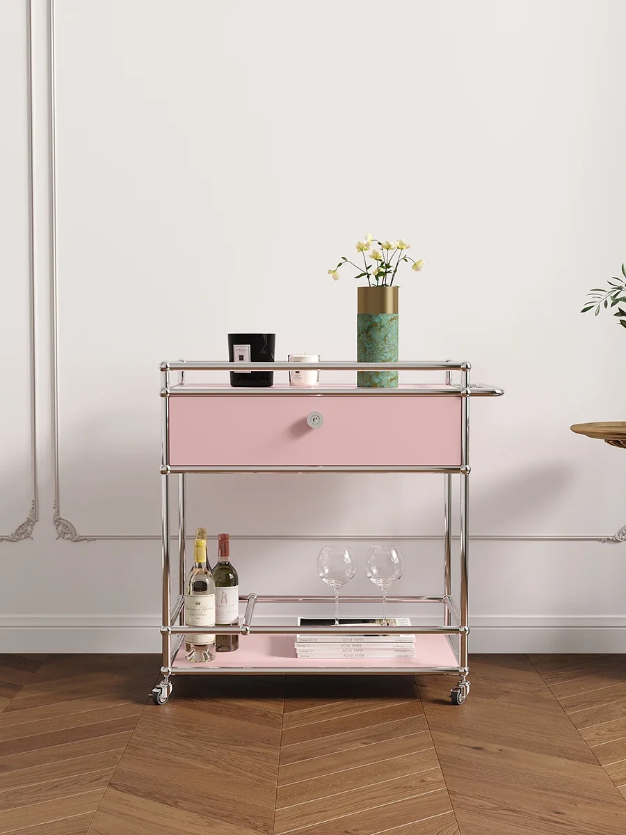 

removable dining car medieval trolley rack light luxury modern style simple side few ins small coffee table