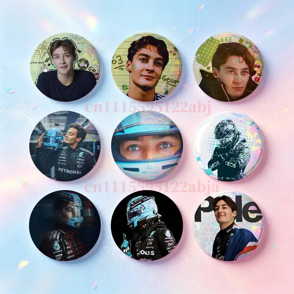 g-george russell 63 HD Print Badges Pretty Round Display Brooches IP merchandise 32mm 58mm 75mm 44mm 25mm