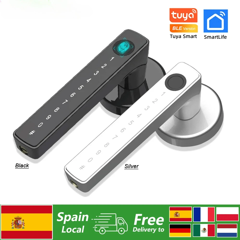M5 tuya ble smart finger abdruck türschloss elektronisches schloss mit passwort/schlüssel/karte/tuya