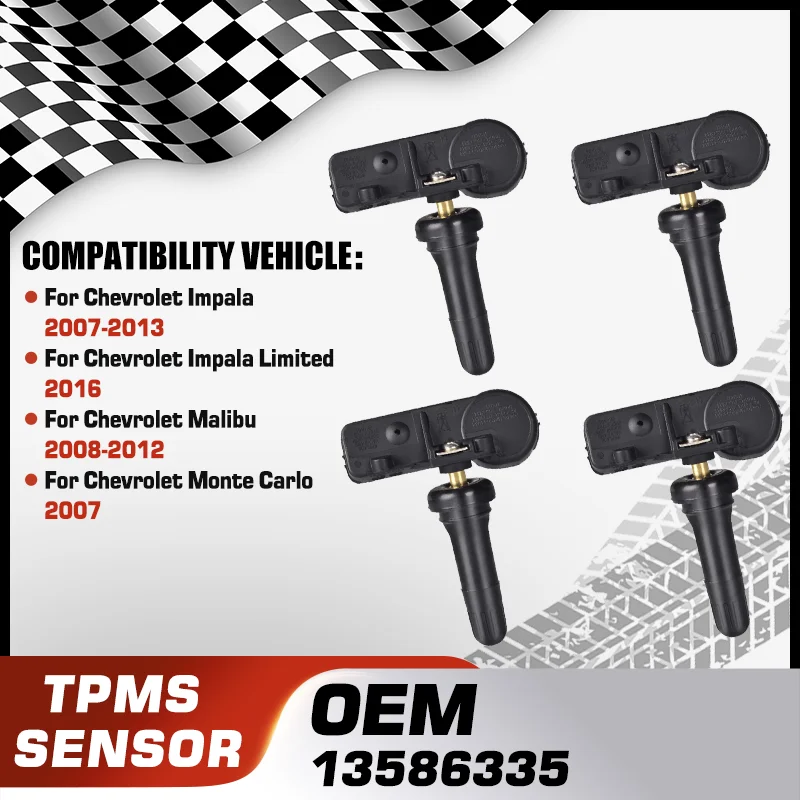 

Tire Pressure Sensor For Chevrolet Impala 2007-2013 Chevrolet Impala Limited 2016 Chevy Malibu 2008-2012 Chevy Monte Carlo 2007