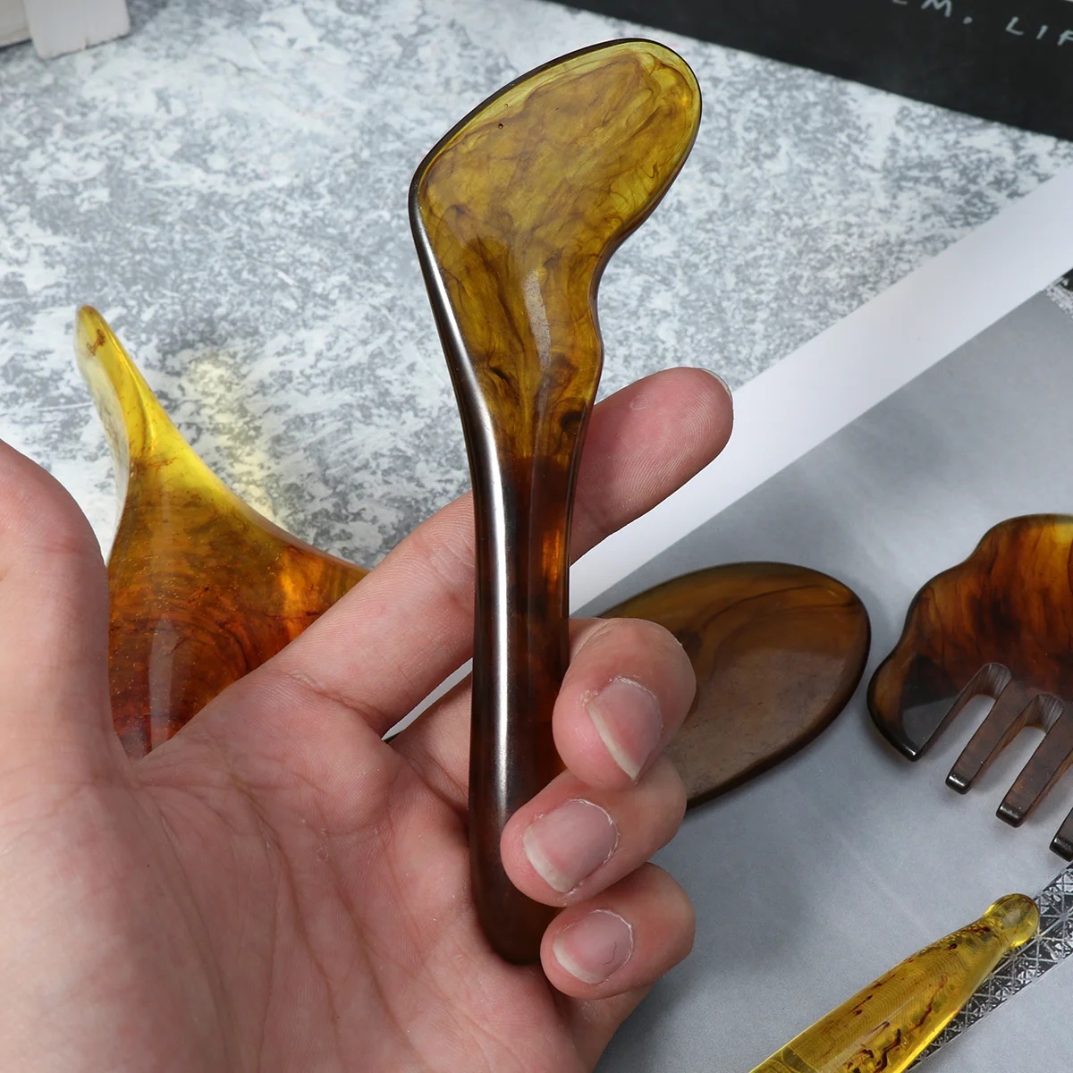 

8 шт. скребок для массажа, скребок из натурального пчелиного воска, смола, шейный отдел позвоночника, шеи, плеч, тела, расслабляющие сухожилия, массаж