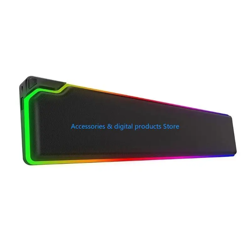 77JD Memory Foam Filling Durable Desktop Keyboard Mouse Wrist Mat LED RGB Light Mouse Wrist Pad Comfortable Touch for Gamer