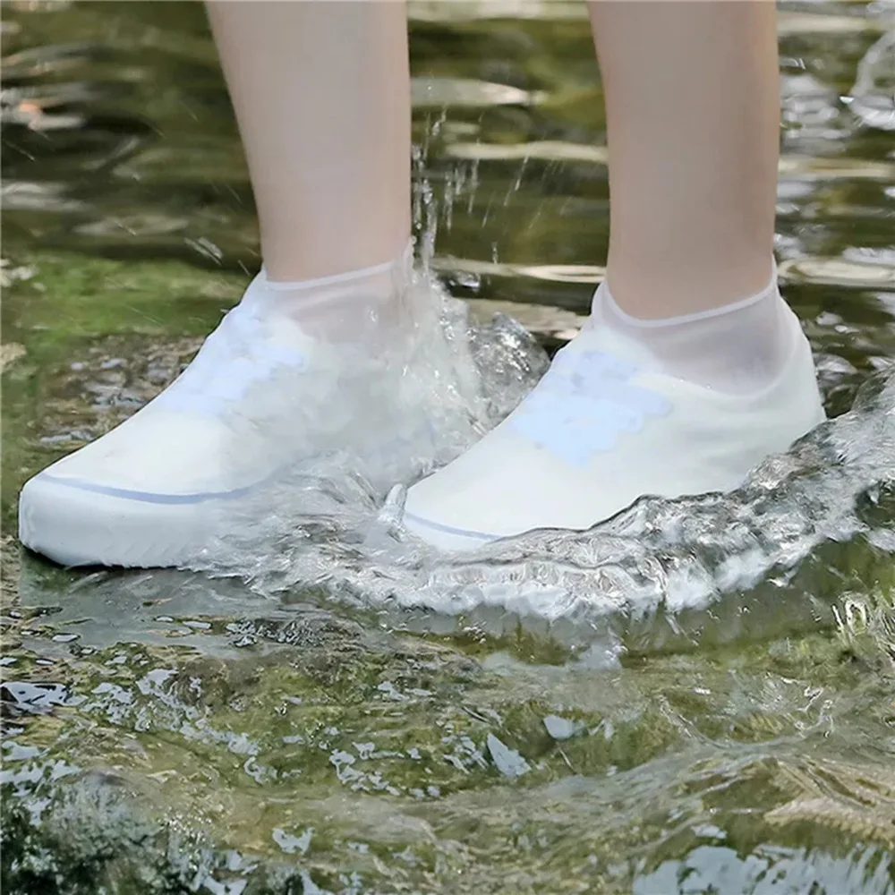 Wiederverwendbare wasserdichte Regenschuhe, Silikon, Outdoor-Regenstiefel, Überschuhe, Wanderschuhe, Zubehör, wiederverwendbarer Schuhüberzug, 1 Paar – Detail 11