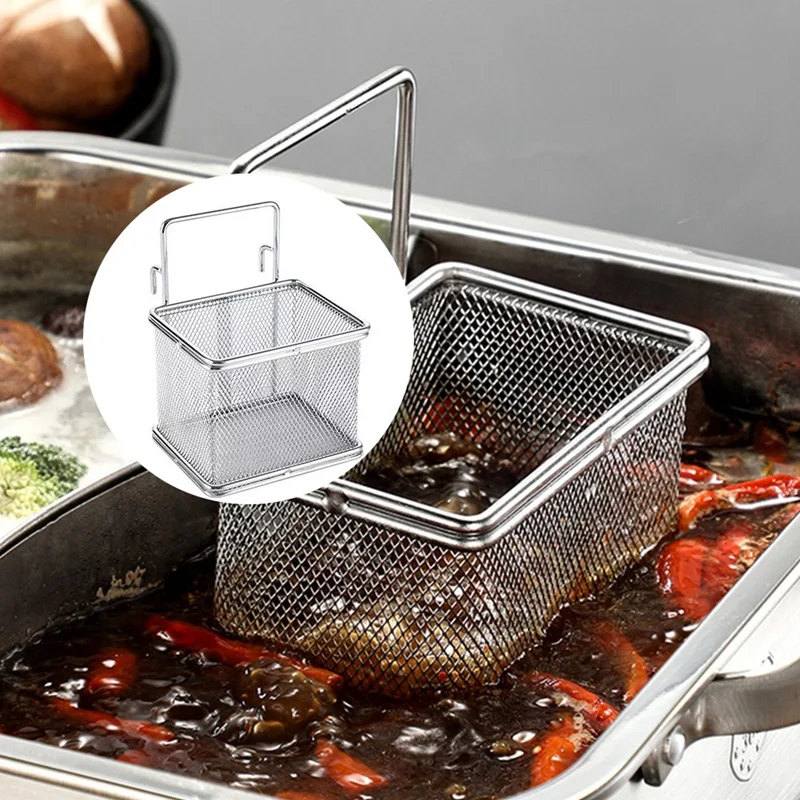 Colander Hot Pot com Gancho, Escorredor De Macarrão, Malha De Filtro, Peneira Coador, Colher para Batatas Fritas Pasta