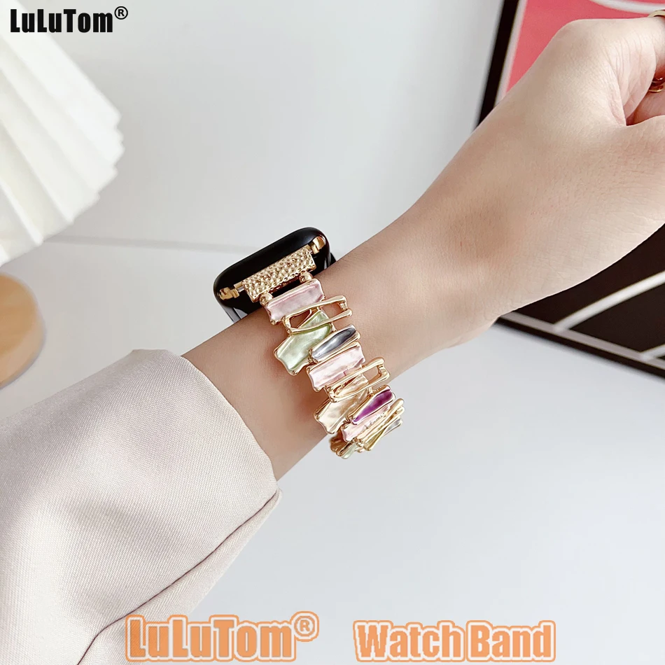 Bohemian Strap For Apple Watch Band Ultra 2 49mm iWatch Series 10 9 8 6 7 5 SE 46/45/44/42/41/40/38mm Geometry Jewelry Bracelet