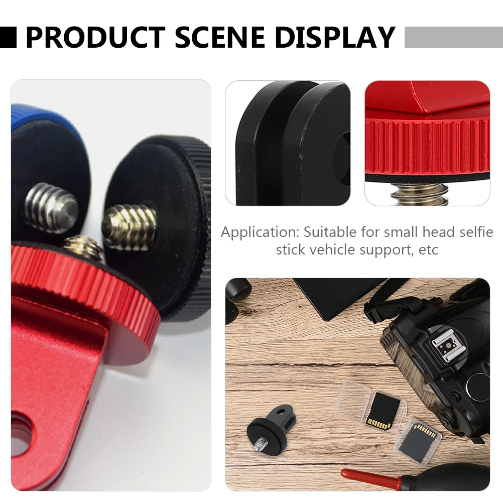 

3 Pcs PTZ Adjustment Dial Tripod Adapter Mount Camera Screw Adapters Aluminum Alloy Converter