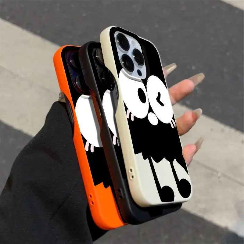 

Чехол для телефона Cute Coal Ball Half Package для iPhone 16 ProMax 15 14 13 12 11 Pro XR XS Max 7 8 Plus Niche Y2K Чехлы для телефонов