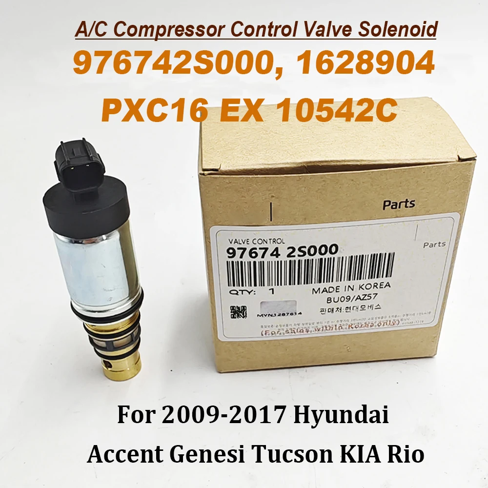 

NEW 976742S000 A/C Compressor Control Valve Solenoid 1628904 PXC16 EX 10542C For 09-17 Hyundaii Accent Genesi Tucson K-IA Rio