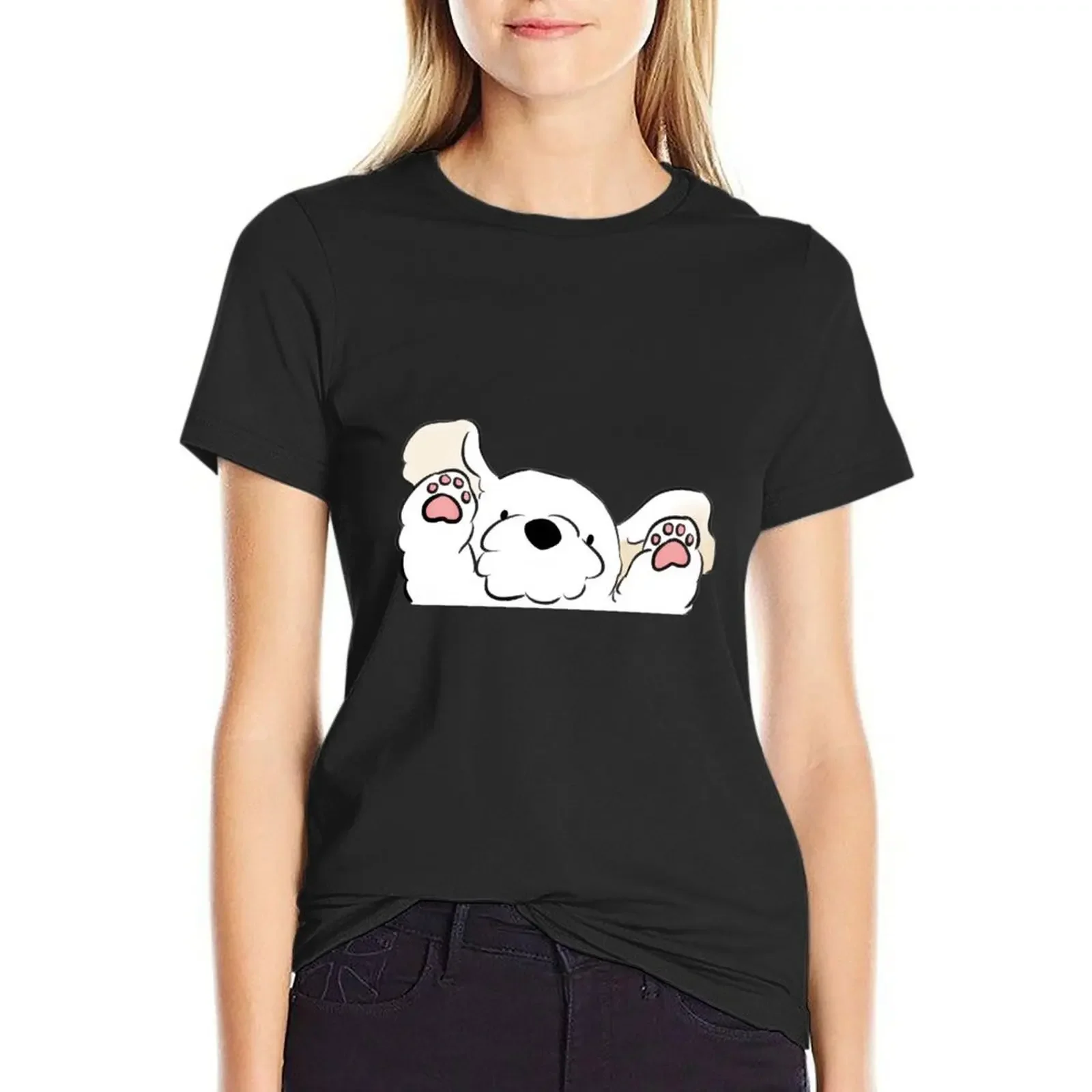 

hello puppy T-Shirt blanks blacks female white t-shirts for Women